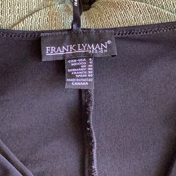 Ladies USA Sz. 8 Black Slip On Dress. Label Frank Lyman Design.  Made In Canada. - Picture 16 of 16